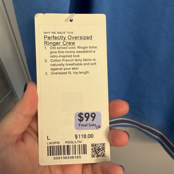 NWT Lululemon Ringer Crew - Picture 5 of 5